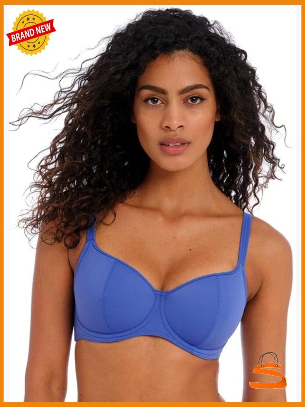 32G Underwire Bikini Top Sweetheart Neckline Lightly Padded Adjustable Straps